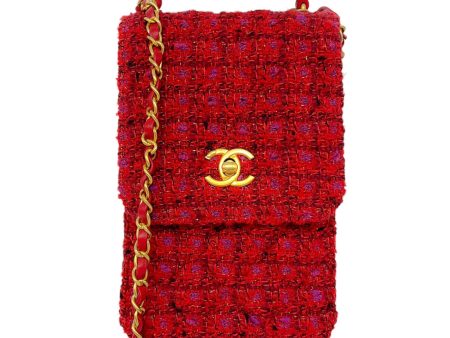 Chanel Red   Purple Multi 2023 Tweed Mini Flap Handle Bag Online Hot Sale