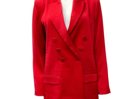 Alejandra Alonso Rojas Red Double Breasted Blazer Sale