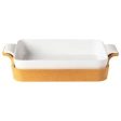 ENSEMBLE WHITE RECTANGULAR CASSEROLE WITH CORK CRADLE Online now