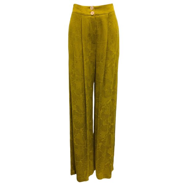 Momoni Oil Green 2023 Jacquard Pascal Pant Online