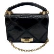 Roger Vivier Black   Gold Chain Strap Quilted Patent Leather Mini Bag For Discount