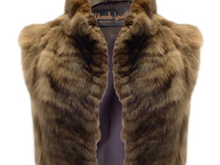 Edwards-Lowell of Beverly Hills Brown Cropped Sable Fur Vest Online