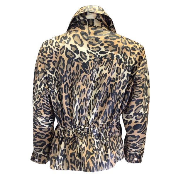 Moncler Tan   Black  Ivoire  Leopard Printed Full Zip Jacket Fashion