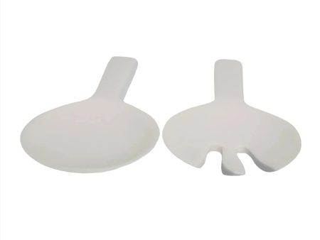 SHORT HANDLE SALAD SERVERS IN SOLID GREY Hot on Sale