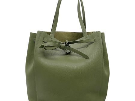 Celine Green Soft Grained Calfskin Medium Cabas Phantom Handbag Discount