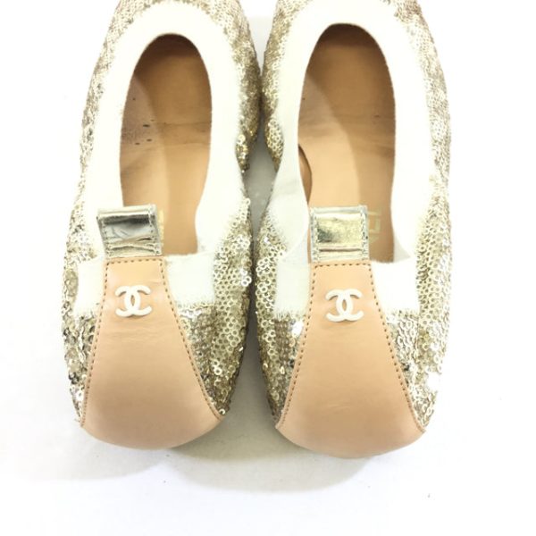 Chanel Sequin Ballet Flats. Size 37.5 Hot on Sale