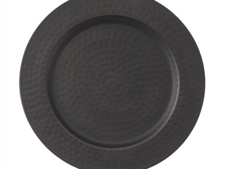 HAMMERED CHARGER PLATE IN GRAPHITE Hot on Sale