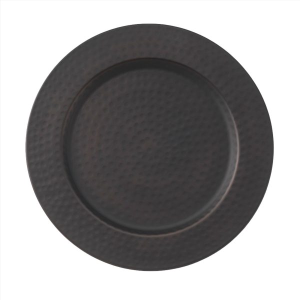 HAMMERED CHARGER PLATE IN GRAPHITE Hot on Sale