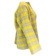 Sofie D Hoore Yellow   Green Multi Checkered Open Front Wool Jacket Online now