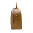 The Row Beige Leather Small Bowler Satchel For Sale