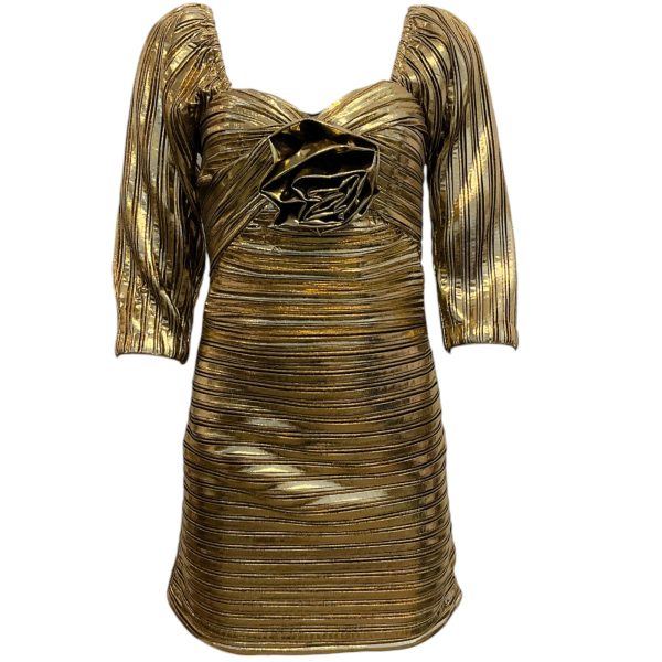 Love Shack Fancy Gold Thompson Bodycon Dress Cheap