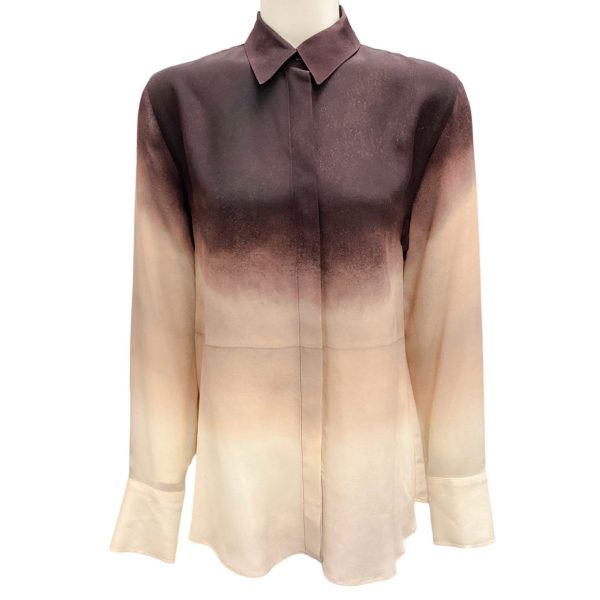 Altuzarra Ivory Colorscape Chika Dip-Dyed Silk Shirt Online Sale