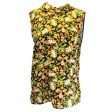 Marni Black Multi Lovers Prairie Sable Floral Printed Sleeveless Cowl Neck Crepe Blouse on Sale