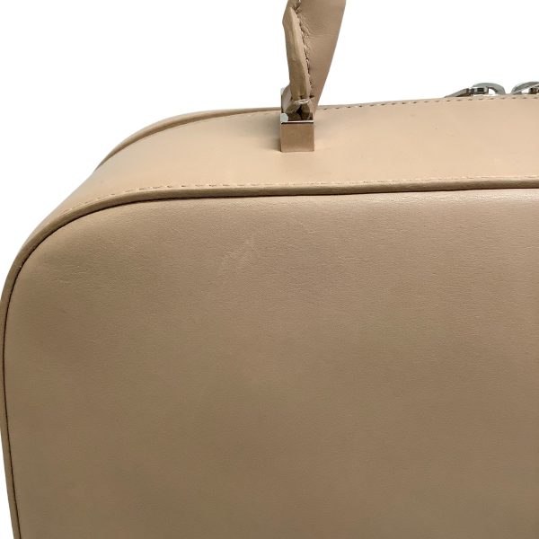 The Row Beige Leather Small Bowler Satchel For Sale