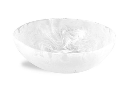 LARGE WAVE BOWL IN WHITE SWIRL For Cheap