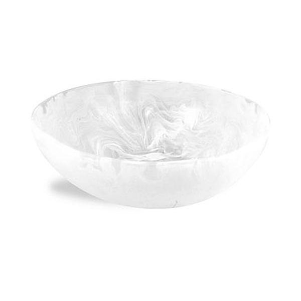 LARGE WAVE BOWL IN WHITE SWIRL For Cheap