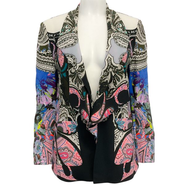 Etro Cobalt Multi Paisley Blazer Online now