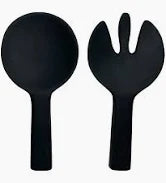 JUMBO SALAD SERVERS  IN SOLID BLACK Hot on Sale