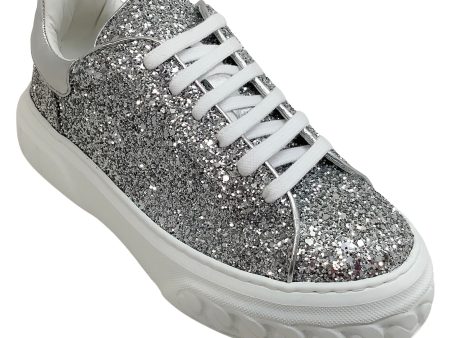 Casadei Silver Glitter Off Road Stargate Sneakers Sale