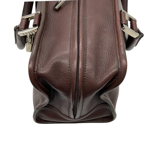 Loewe Brown Leather Anagram Amazona 28 Satchel Online Hot Sale