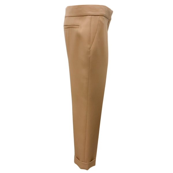 Chloe Sandalwood Cuffed Wool Pants Discount