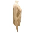 Vionnet Gold Shimmer Long Sleeved Roundneck Wool Knit Sweater Hot on Sale