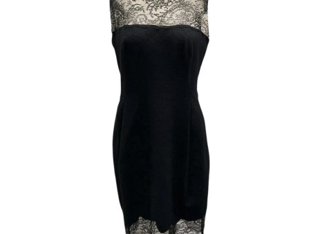 Ermanno Scervino Black Lace Trimmed Sleeveless Cashmere Knit Dress Fashion