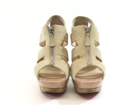 Christian Louboutin Suede Platform Heeled Sandals. Size 9 Online now