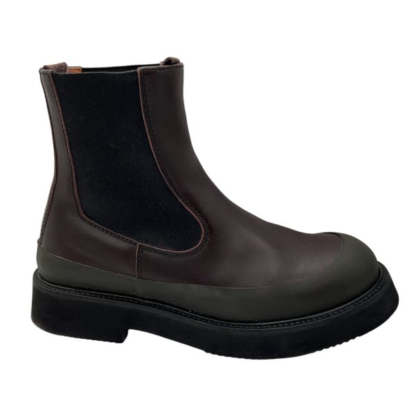 Celine Brown Pull-On Leather Boots Online Hot Sale