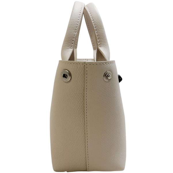 Longchamp Extra Small Ivory Leather Le Roseau Tote For Sale