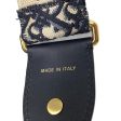 Christian Dior Black   Blue Dior Oblique Embroidered Shoulder Strap Calfskin Leather Large Dior Bobby Bag Online Sale