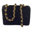 Chanel Black Vintage 80 s Quilted Velvet Mini Flap Bag Online Hot Sale