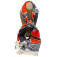 Hermes Orange   Grey Anamorphee Fringed Cashmere And Silk Rectangle Scarf Online now