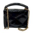 Roger Vivier Black   Gold Chain Strap Quilted Patent Leather Mini Bag For Discount