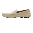 Prada Men s Ivory Crocodile Leather Driving Loafers on Sale