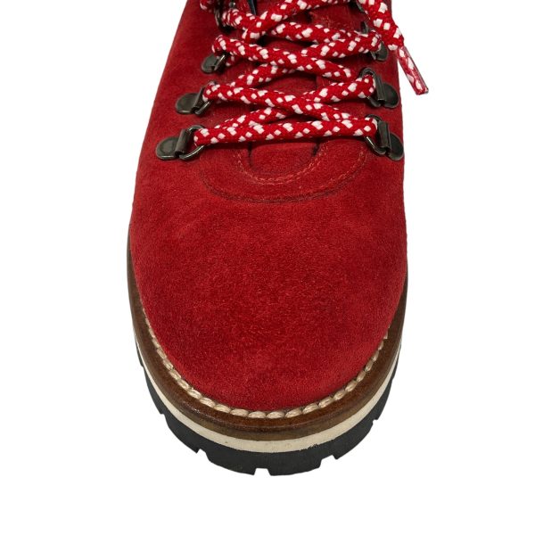 Mr & Mrs Italy Red   Blue Fox Fur Trimmed Shearling Lined Suede Boots Discount