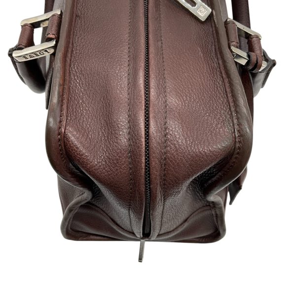 Loewe Brown Leather Anagram Amazona 28 Satchel Online Hot Sale