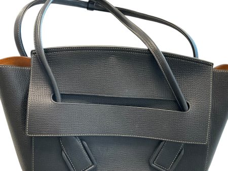 Bottega Veneta Black Leather Shoulder Handbag With Brown Suede Interior. Online Hot Sale