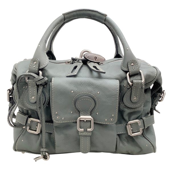 Chloe Green Leather Large Paddington Bag Online now