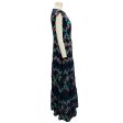 Peter Pilotto Navy Blue Multi Embroidered Silk Maxi Dress Online