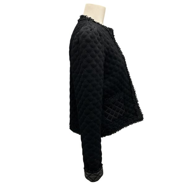 Sandro Black Hamy Quilted Cardigan Supply