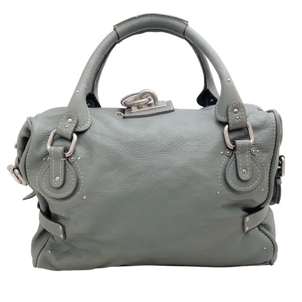 Chloe Green Leather Large Paddington Bag Online now