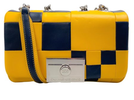 Calvin Klein 205W39NYC Navy   Yellow Billie Flap Bag on Sale