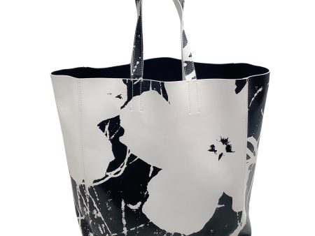 Calvin Klein 205W39NYC Andy Warhol Black   White Flower Print Tote For Cheap