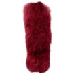 Sonia Rykiel Burgundy Knee-High Lamb Fur Boots on Sale