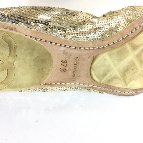 Chanel Sequin Ballet Flats. Size 37.5 Hot on Sale