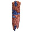 Marni Red   Blue Multi Metropolis Print Sleeveless Silk Crepe Midi Dress Sale