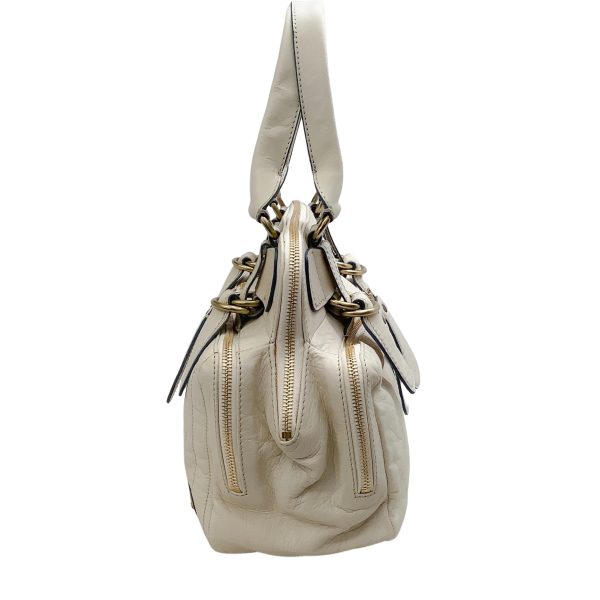 Chloe Ivory Leather Quilted Satchel on Sale