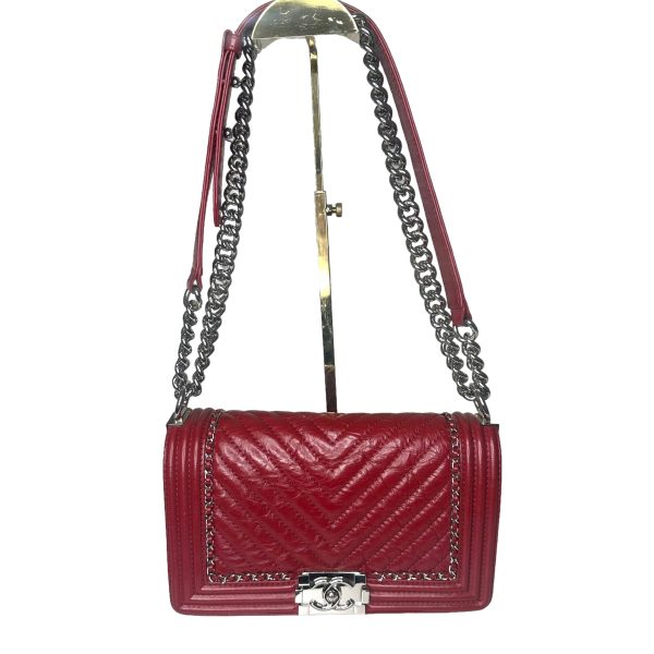 CHANEL Red Jacket Boy Bag Online now