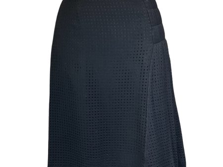 Akris Black Perforated Wool Skirt For Cheap